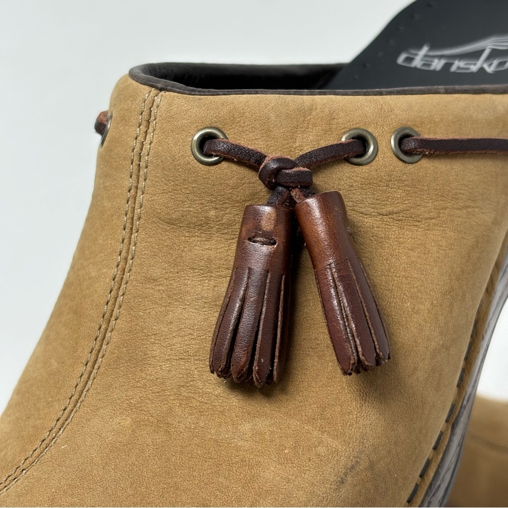 Dansko Shannon Tan Leather Mule Clogs Size 37 (6.… - image 5